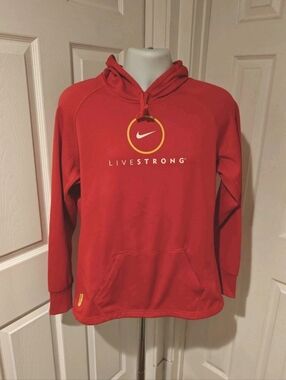Nike Hoodie Women's Pink Livestrong Therma-Fit Pullover Large Sportswear Athlete